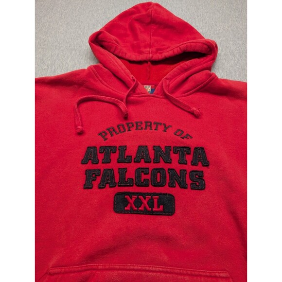 Reebok Gridiron Classic Atlanta Falcons red hooded sweatshirt Large Oversized - Picture 5 of 10